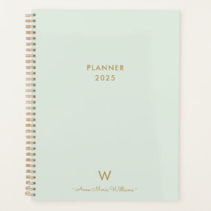 Monogramme d'or moderne Sage Green