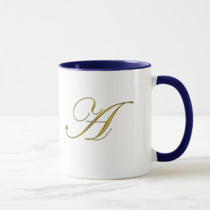 Monogramme d'or tasses de café