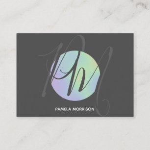 Monogramme du cercle holographique moderne - Carte