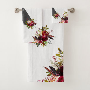 Monogramme du Mariage Floral Rustique de Californi
