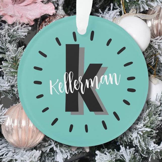 Monogramme élégant (Cute Circle Script Monogram Initial Ornament)