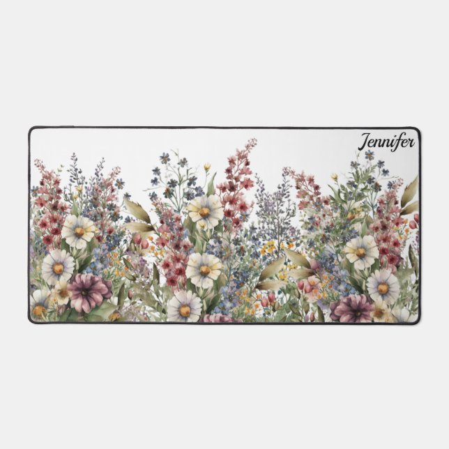 Monogramme Elegant aquarelle fleur sauvage floral (Recto)