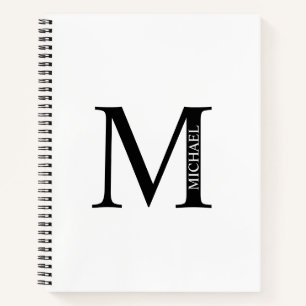 Monogramme élégant personnalisé et Carnet de nom