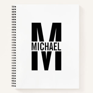 Monogramme élégant personnalisé et Carnet de nom