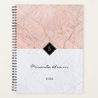 Monogramme Elegant Rose Gold Gris Marbre Planner