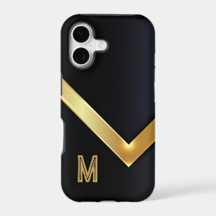 Monogramme Emblème Doré Moderne Minimaliste