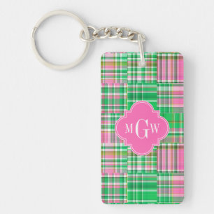 Monogramme Emerald Hot rose Preppwork Madras