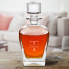 Monogramme empilé 24 oz. Antique Whiskey Decanter