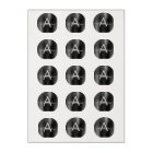 Monogramme en acier inoxydable faux noir moderne