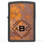 Monogramme en acier rouillé