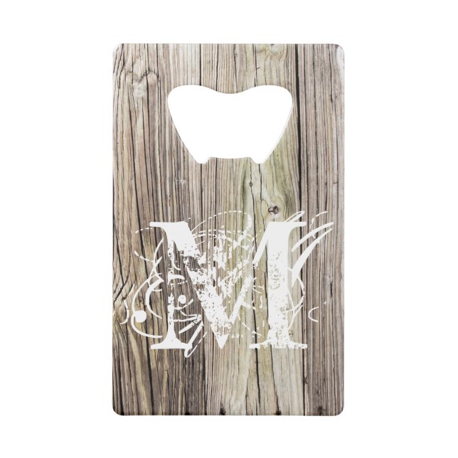 Monogramme en bois patiné (Devant)