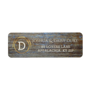 Monogramme en bois rustique   Mariage occidental d