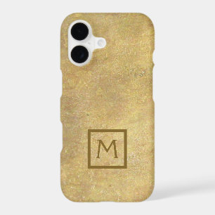 Monogramme en carré faux métal laiton simple