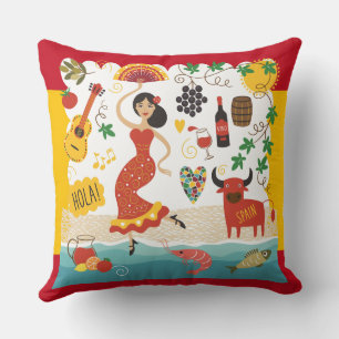 MONogramme ESPAGNE - REGARDEZ ! Coussin décoratif