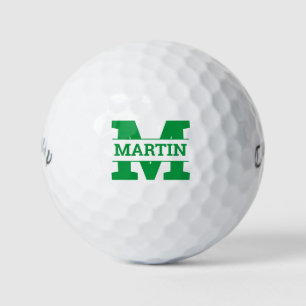 Monogramme et nom balles de golf