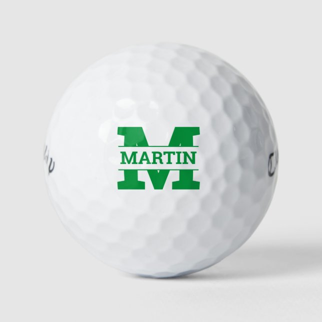 Monogramme et nom balles de golf (Devant)