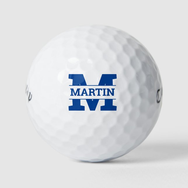 Monogramme et nom balles de golf (Devant)