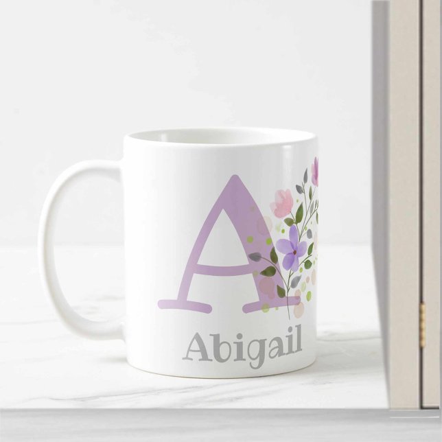 Monogramme et nom chrétien Abigail Coffee Mug (Créateur téléchargé)