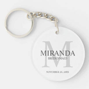 Monogramme et nom de la servante d'accueil personn