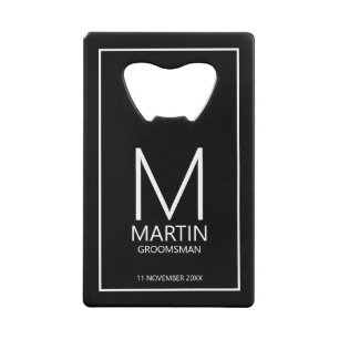 Monogramme et nom personnalisé moderne Groomsmen C