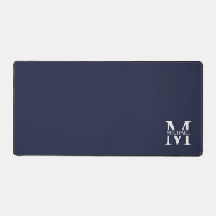Monogramme et nom personnalisés bleu marine