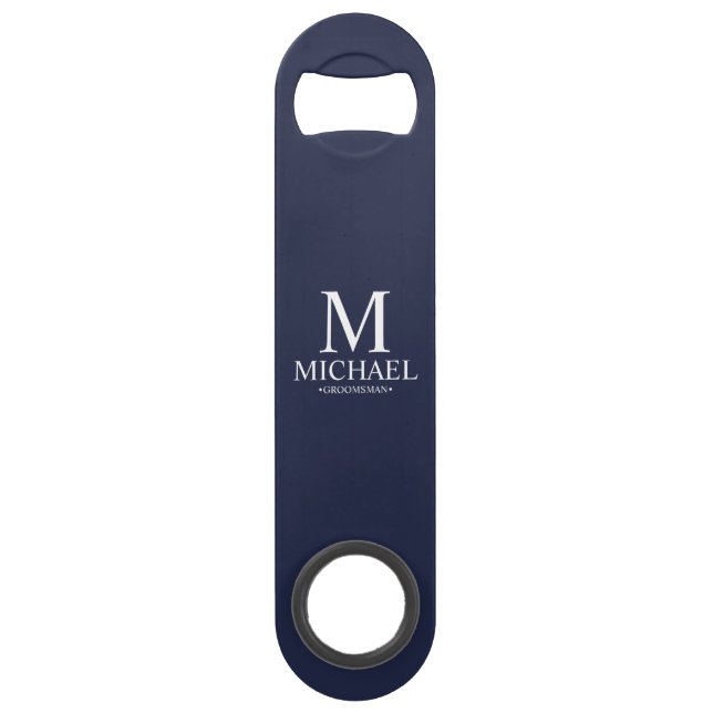 Monogramme et nom personnalisés de garçon d'honneu (Devant)