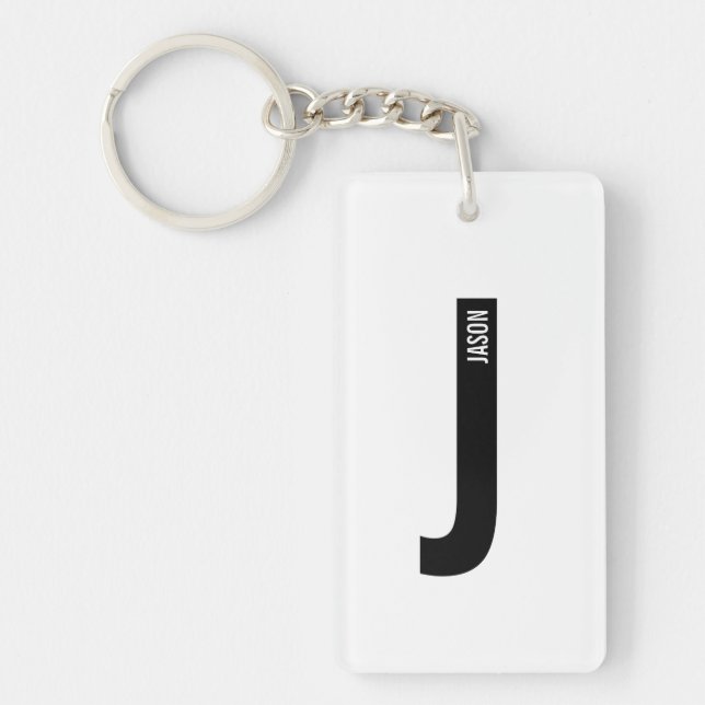 Monogramme et nom personnalisés gras modernes (Devant)