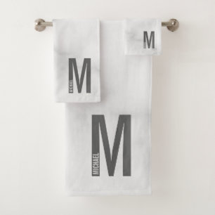 Monogramme et nom personnalisés modernes