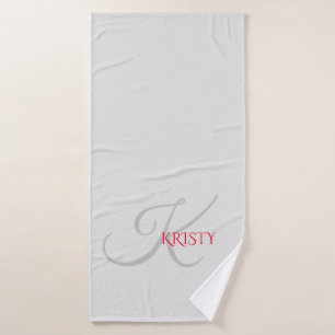 Monogramme et serviette de bain personnalisée