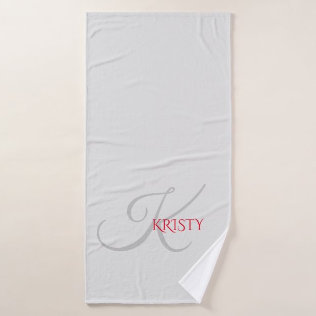 Monogramme et serviette de bain personnalisée (Serviette de bain)