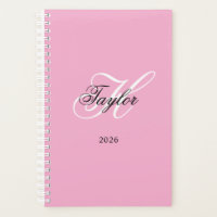 Monogramme fantaisie noir et blanc Rose