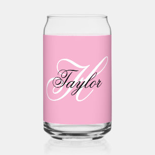 Monogramme fantaisie noir et blanc Rose