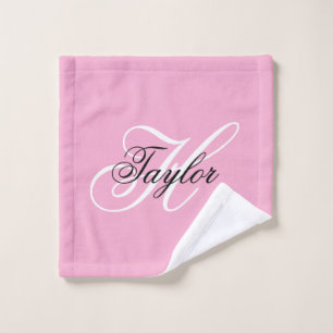 Monogramme fantaisie noir et blanc Rose