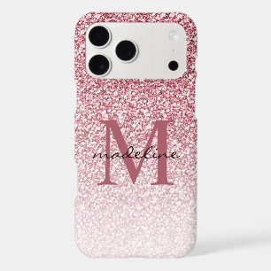 Monogramme Féminin Pailleté Or Rose Élégant
