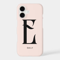 Monogramme Féminin Vintage Rose Pâle