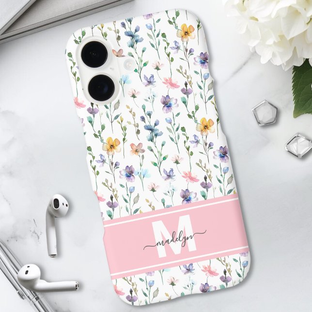 Monogramme Fleur Sauvage (Wildflower Monogram iPhone 17 Case )