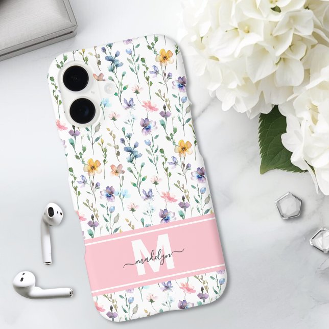 Monogramme Fleur Sauvage (Wildflower Monogram iPhone 17 Case )