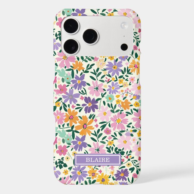 Monogramme Fleurs Ditsy Violettes (Verso)