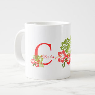 Monogramme Fleurs tropicales Jumbo Mug