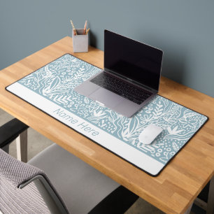 Monogramme floral bleu