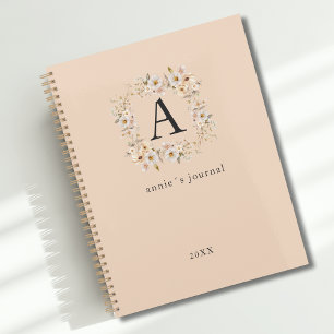Monogramme floral Boho personnalisé Brown