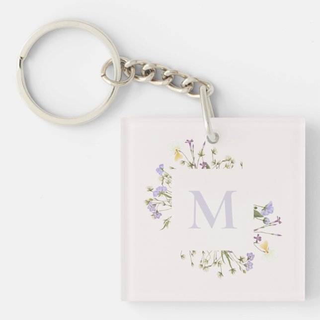 monogramme floral d'aquarelle (Devant)