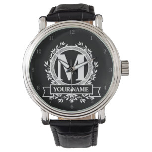 Monogramme floral montre de conception