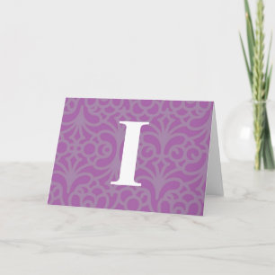 Monogramme floral orné - Lettre I