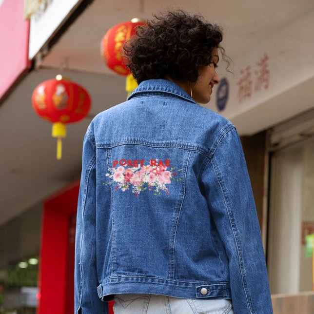 Monogramme floral rouge et rose tendance (Créateur téléchargé)