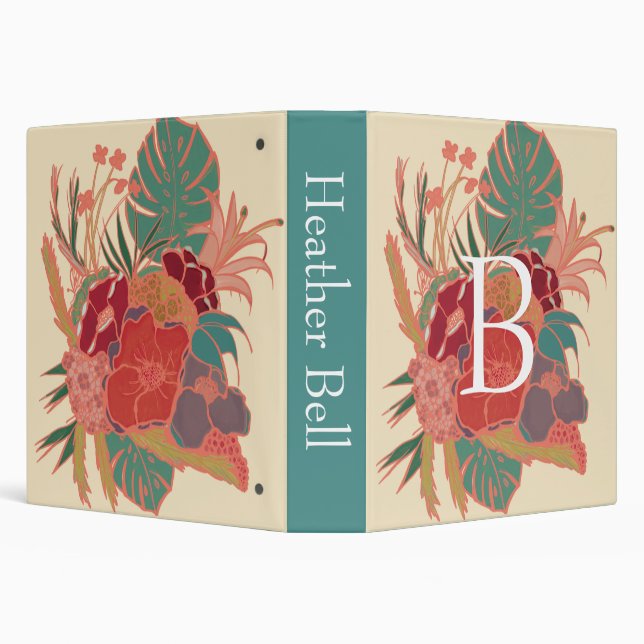 Monogramme Floral Rustique Classeur (Arrière-plan)