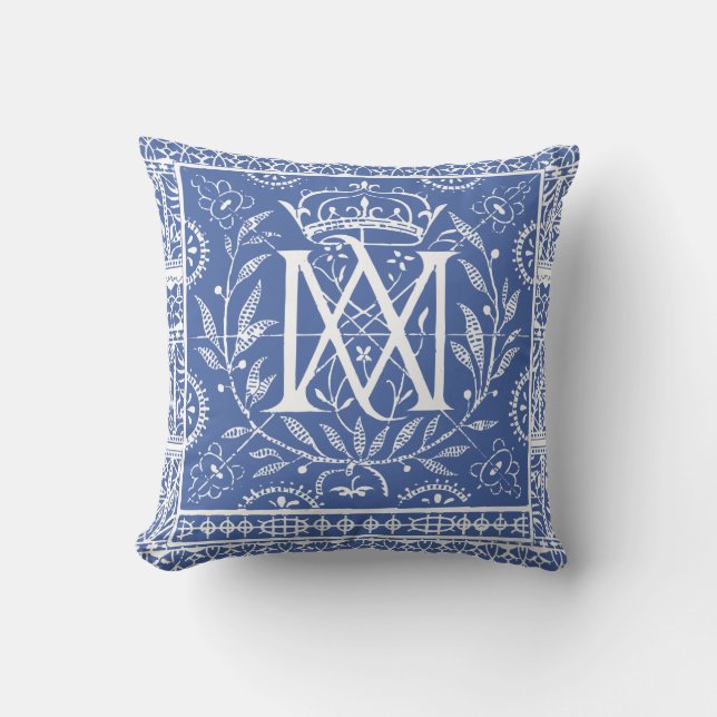 Monogramme français mA de coussin de la (Recto)