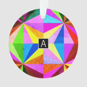 Monogramme géométrique multicolore moderne coloré