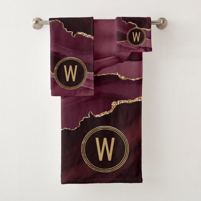 Monogramme Gold Bourgogne Agate (En situation)