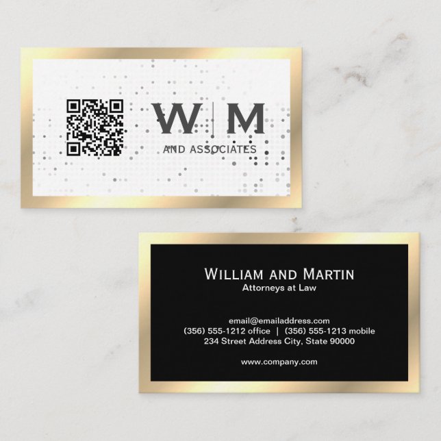 Monogramme Gold Executive | Carte de visite DE COD (Devant / Derrière)